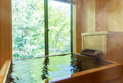 Room with private onsen